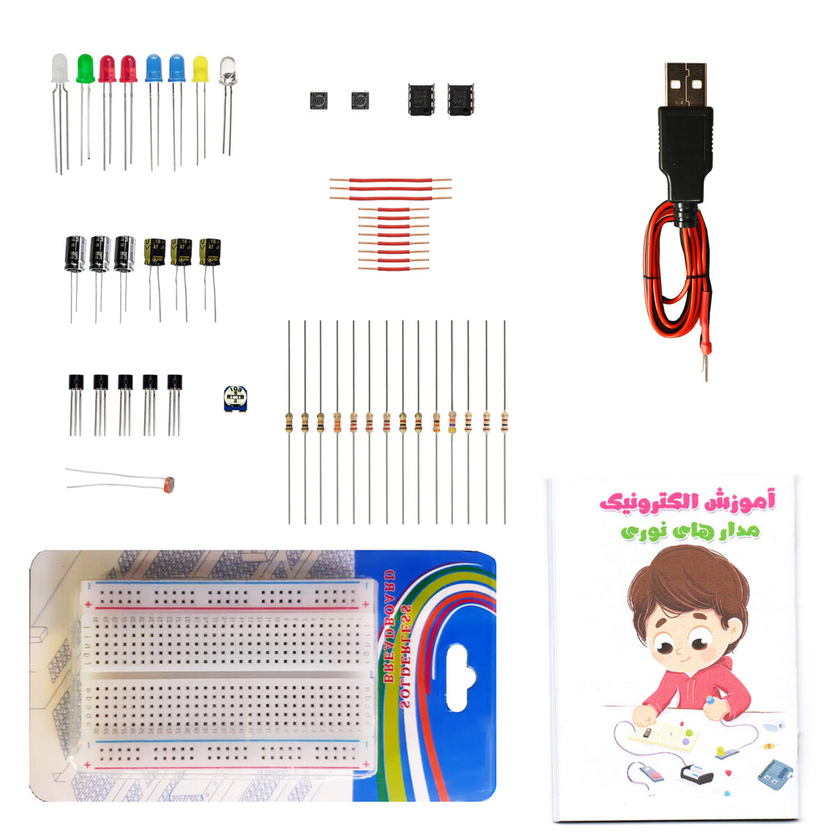 کیت آموزش الکترونیک مدل 19 مدار نوری - تصویر 3